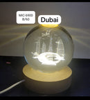 🪐ASTRAL LIGHT🌕LAMPARA ESFERA DE CRISTAL 3D