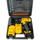 (QUEDAN 2 UNIDADES) SÚPER KIT DE TALADRO  DE WALT + 26 ACCESORIO DE REGALO Y 2 BATERÍAS RECARGABLES (PAGO CONTRA-ENTREGA)