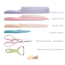 Set de Cuchillos de Acero Inoxidable Multicolor x 6