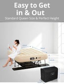 CAMA COLCHON AUTOINFLABLE PORTATIL CON MARCO Y RUEDAS