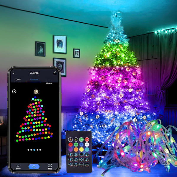 🎄Luces Navideñas para controlar con celular 🎁 (10 metros)
