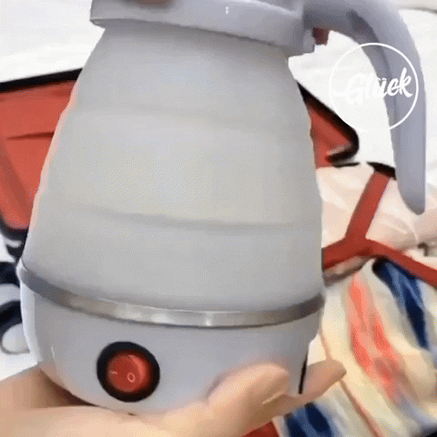 Hervidor y Calentador de Agua Eléctrico Portátil Plegable Tetera Viajera y Oficina