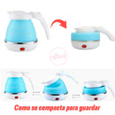 Hervidor y Calentador de Agua Eléctrico Portátil Plegable Tetera Viajera y Oficina