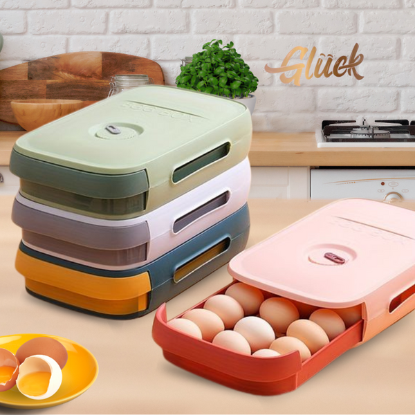 Caja Organizadora para Almacenamiento de Huevos en Colores Vintage Variados