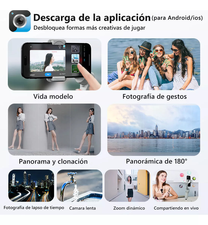 Estabilizador Movil Gimbal® + Cable de carga 3 en 1 de Regalo