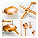✨GOLDEN ELEGANCE PRO⭐⭐⭐⭐⭐JUEGO DE 24  CUBIERTOS  EN ACERO INOX🍴ENVIO GRATIS