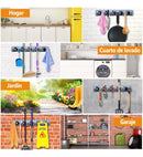 PORTA ESCOBAS/TRAPEADORES -  5 ESPACIOS