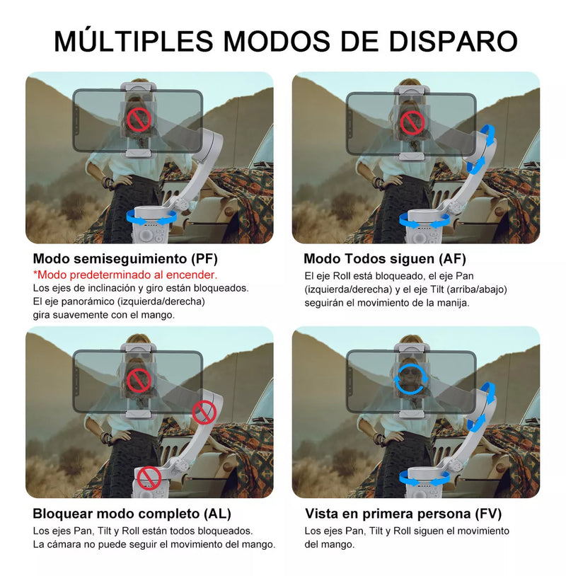 Estabilizador Movil Gimbal® + Cable de carga 3 en 1 de Regalo