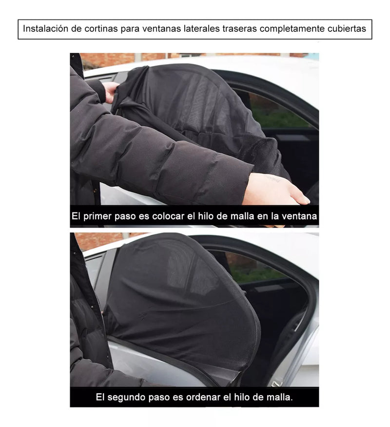 Set de 4 Tapasoles de Malla para Ventana de Auto