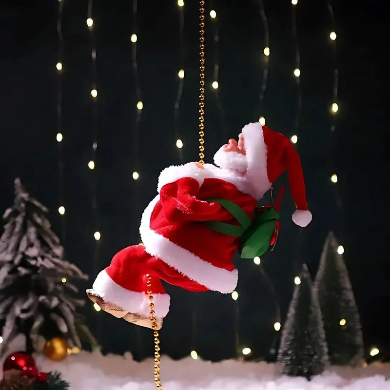 Preventa Exclusiva 🔥 HERMOSO PAPA NOEL ESCALADOR MUSICAL PARA DECORAR Y DAR VIDA A TU NAVIDAD🎄🎅🏻