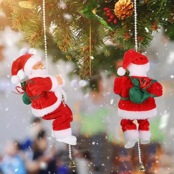 Preventa Exclusiva 🔥 HERMOSO PAPA NOEL ESCALADOR MUSICAL PARA DECORAR Y DAR VIDA A TU NAVIDAD🎄🎅🏻