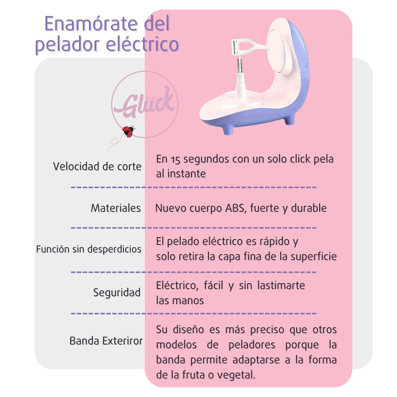 Pelador Giratorio Automático de Frutas Verduras Vegetales y Papas  - Eléctrico & Recargable