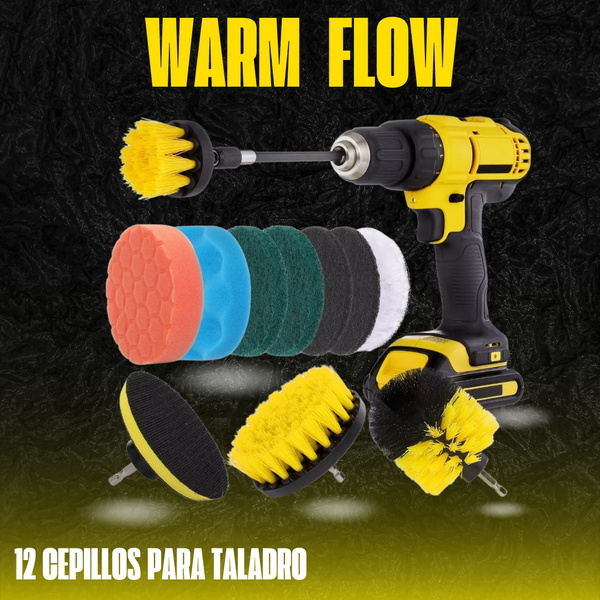 WarmFlow - 12 Cepillos Para Taladro (No incluye taladro)