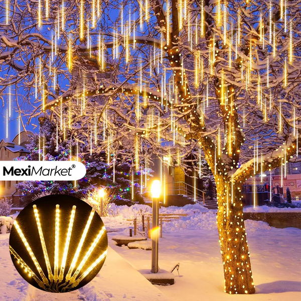 🎄LUCES LED DE LLUVIA🎄( 8 TIRAS LUZ LED CALIDA 30 cm c/u)