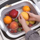 Tabla de Cortar Plegable y Canasta de Almacenamiento para Ahorrar Espacio